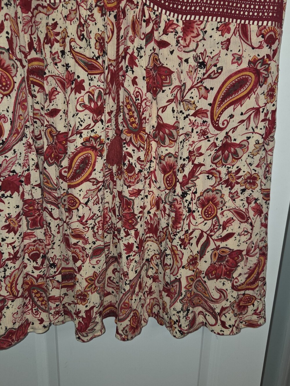 Torrid Red Paisley Boho Skater Dress - Picture 6 of 13